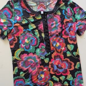 Johnny Was New Floral T-shirt Women's Size S